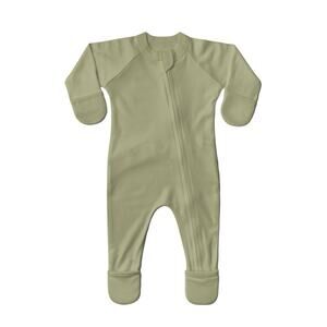 Goumi Baby Bamboo Organic Cotton Size 3-6 Months Footie Zippy Sleeper Artichoke